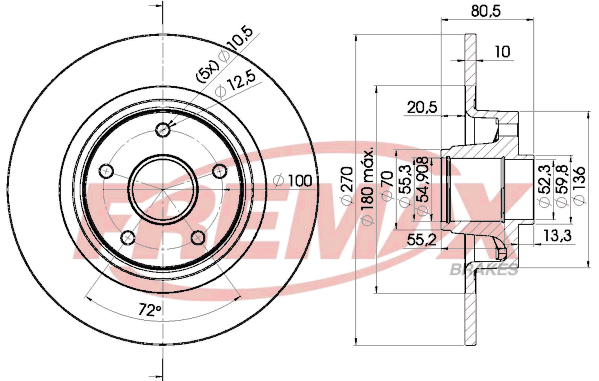 SKBK-1090119 STARK Kit De Discos De Freno Y Pastillas Eje Trasero
