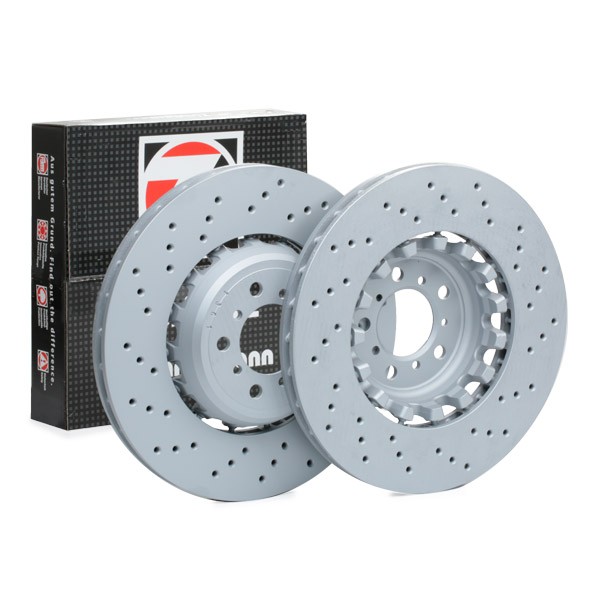 Brake Disc Left, Vented, Perforated, Twopiece Brake Disc, Ø 380mm