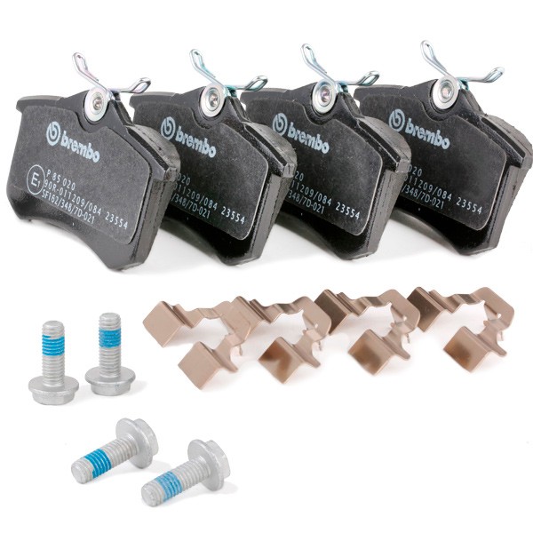 Kit de plaquettes de frein, frein à disque avec accessoires, avec vis d'étrier de frein BREMBO 8020584058237 boutique en ligne