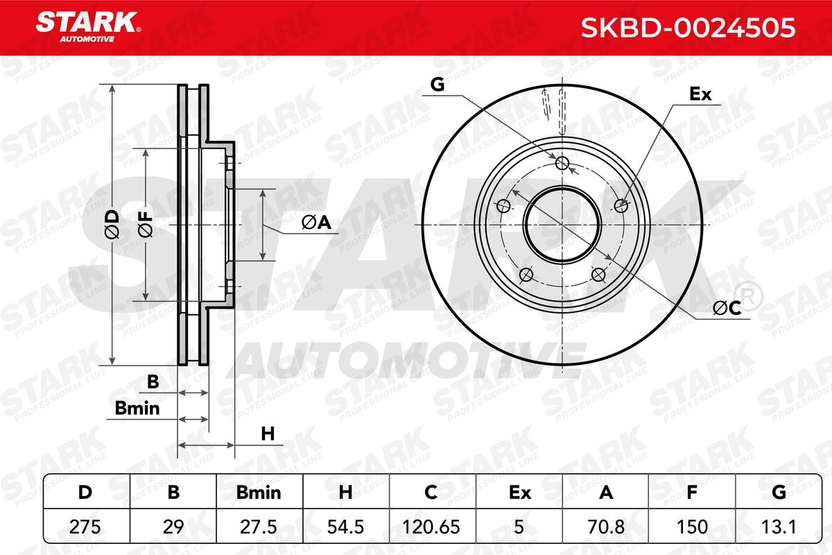 STARK Disque de frein numéro de l'article: SKBD-0024505 à bon prix