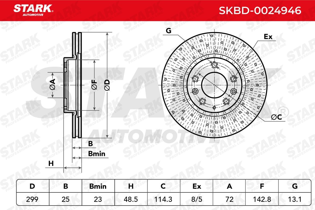 STARK Disque de frein numéro de l'article: SKBD-0024946 à bon prix