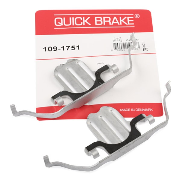 QUICK BRAKE 109-1751 Priedų komplektas, diskinių stabdžių trinkelės 5 Serija 523i 2.5 177 AG benzinas 2010
