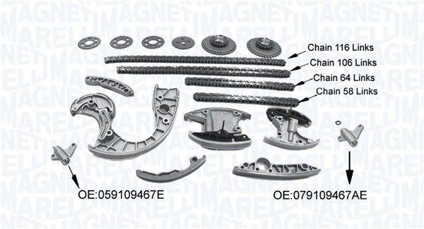 MAGNETI MARELLI Kit de chaîne de distribution UGS: 341500001580 à bon prix