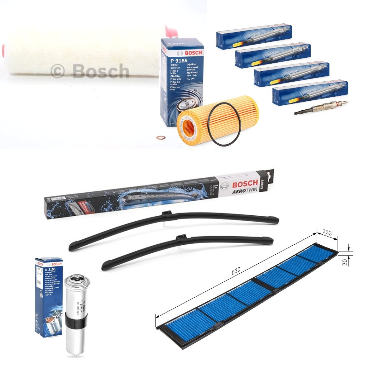 BOSCH Σετ ανταλλακτικών, σέρβις Aerotwin αριθμός Άρθρου: BSH4682SK015 φθηνότερα