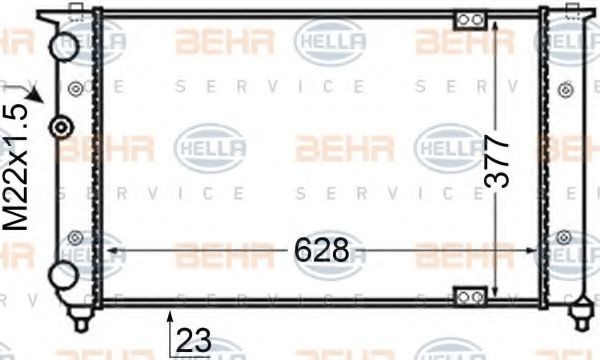 HELLA Kühler, Motorkühlung Artikelnummer: 8MK 376 705-561 günstig