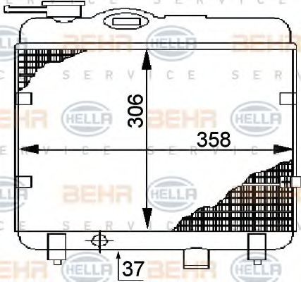 HELLA Kühler, Motorkühlung Artikelnummer: 8MK 376 706-301 günstig