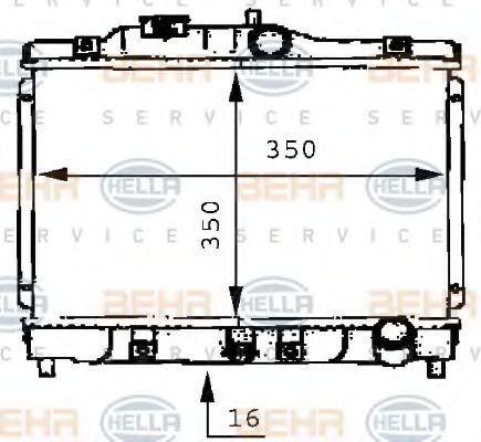 HELLA Kühler, Motorkühlung Artikelnummer: 8MK 376 706-691 günstig