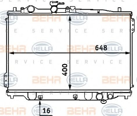 HELLA Kühler, Motorkühlung Artikelnummer: 8MK 376 707-421 günstig