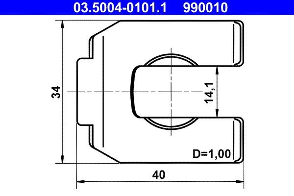 ATE Halter, Bremsschlauch Artikelnummer: 03.5004-0101.1 günstig