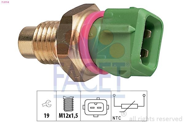 FACET Sensore, Temperatura refrigerante Numero articolo: 7.3114 poco costoso