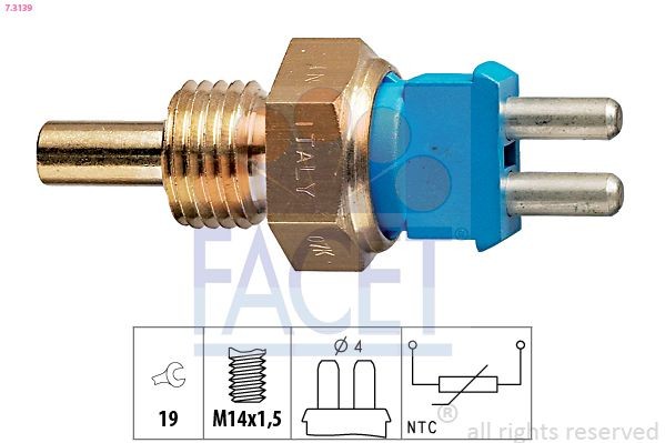 FACET Sensore, Temperatura refrigerante Numero articolo: 7.3139 poco costoso
