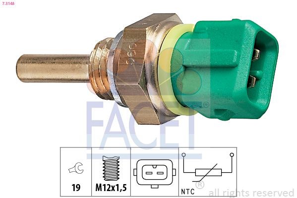 FACET Sensore, Temperatura refrigerante Numero articolo: 7.3148 poco costoso