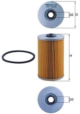 MAHLE ORIGINAL Kraftstofffilter Artikelnummer: KX 35 bestellen