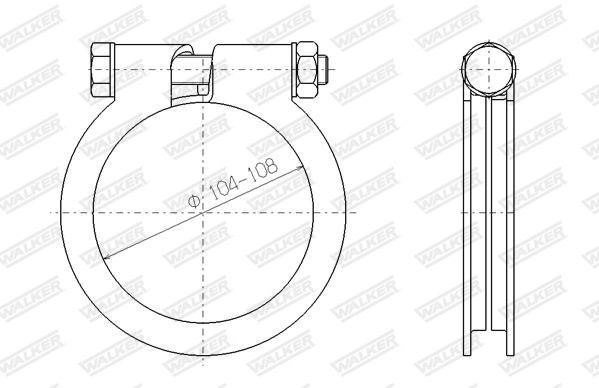 WALKER Auspuffschelle Artikelnummer: 81841 bestellen