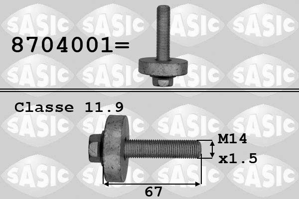 SASIC Remskiveskruv Artikelnummer: 8704001 billigt