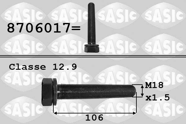 SASIC Riemenscheibenschraube Artikelnummer: 8706017 kaufen