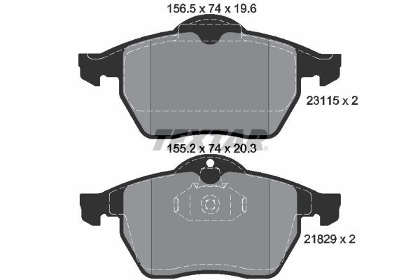 TEXTAR Brake discs and pads set Article number: 89005000 cheaply