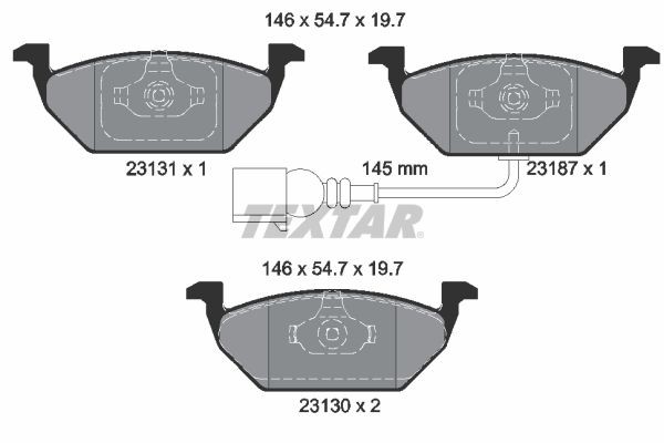 TEXTAR Brake discs and pads set Article number: 89005200 cheaply