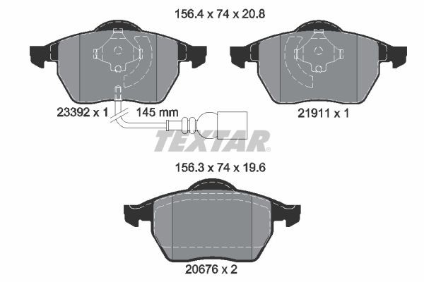 TEXTAR Brake discs and pads set Article number: 89006400 cheaply