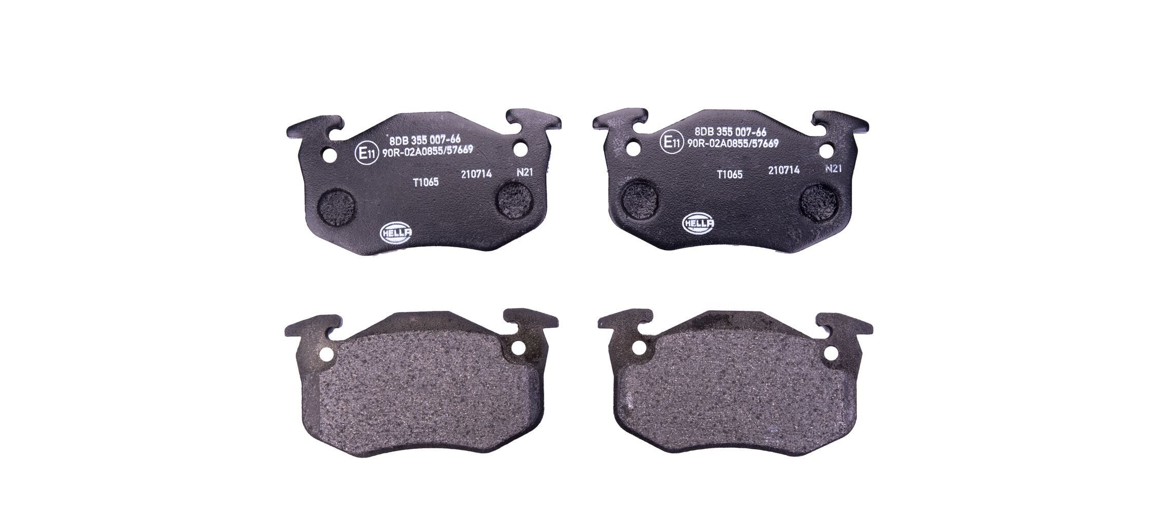 HELLA Brake pad set Article number: 8DB 355 007-661 cheaply