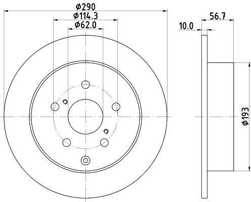 HELLA Brake pad set Article number: 8DB 355 014-051 cheaply