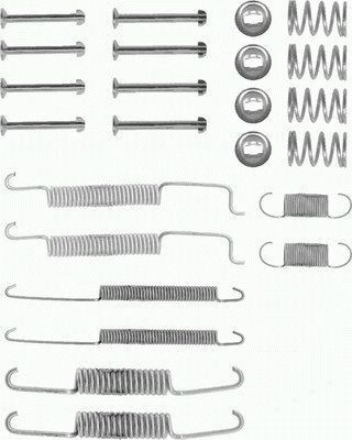 HELLA 8DZ 355 200-011 Tilbehørssæt, bremsebakker POLO 1.3 55 HK Benzin 1994