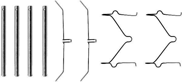 HELLA Accessory Kit, disc brake pads Article number: 8DZ 355 201-101 cheaply