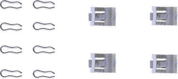 HELLA Accessory Kit, disc brake pads Article number: 8DZ 355 202-201 cheaply