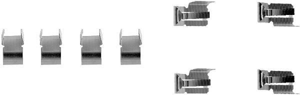 HELLA Accessory Kit, disc brake pads Article number: 8DZ 355 202-211 cheaply