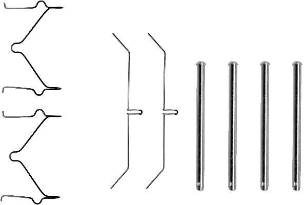 HELLA Accessory Kit, disc brake pads Article number: 8DZ 355 202-361 cheaply