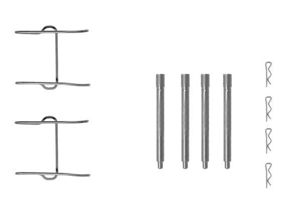 HELLA Accessory Kit, disc brake pads Article number: 8DZ 355 202-401 cheaply