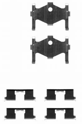 HELLA Accessory Kit, disc brake pads Article number: 8DZ 355 202-521 cheaply