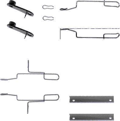 HELLA Accessory Kit, disc brake pads Article number: 8DZ 355 202-531 cheaply