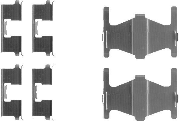 HELLA Accessory Kit, disc brake pads Article number: 8DZ 355 202-581 cheaply