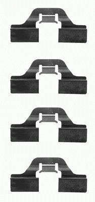HELLA Accessory Kit, disc brake pads Article number: 8DZ 355 202-621 cheaply