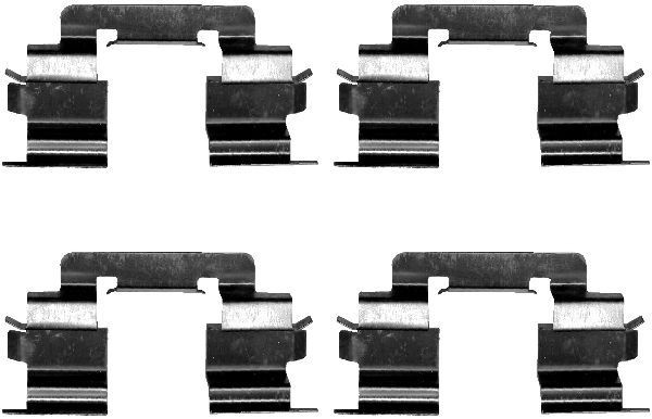 HELLA Accessory Kit, disc brake pads Article number: 8DZ 355 202-641 cheaply