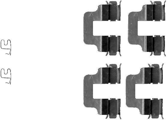 HELLA 8DZ 355 202-781 Set accesorii, placute frana ASTRA 1.4 LPG (F08, F48) 90 CP Benzina/Autogaz (GPL) 2009