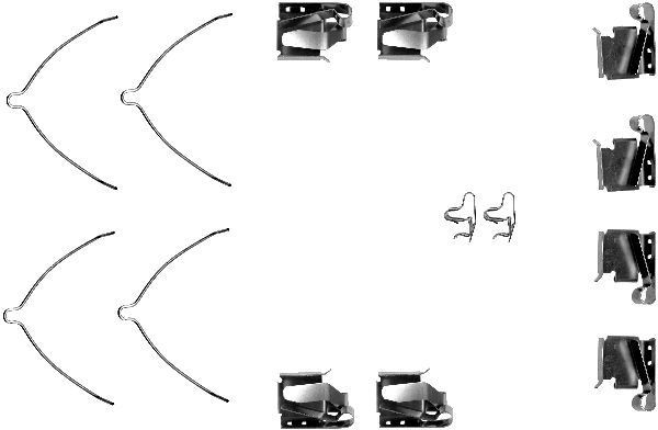 HELLA Accessory Kit, disc brake pads Article number: 8DZ 355 202-911 cheaply