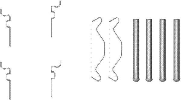 HELLA Accessory Kit, disc brake pads Article number: 8DZ 355 203-221 cheaply