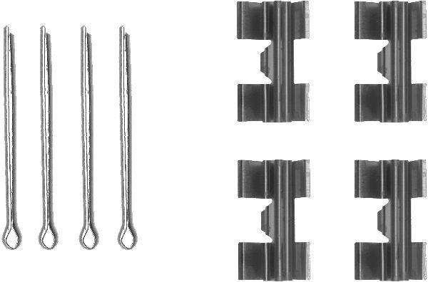 HELLA Accessory Kit, disc brake pads Article number: 8DZ 355 203-451 cheaply