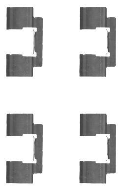 HELLA Accessory Kit, disc brake pads Article number: 8DZ 355 204-611 cheaply