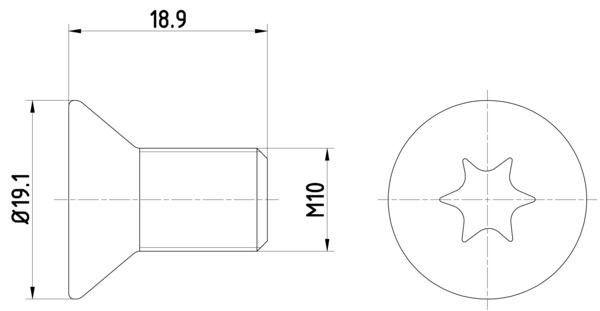 HELLA Bolt, brake disc Article number: 8DZ 355 209-101 cheaply