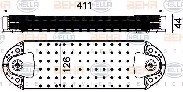 HELLA Oliekøler, motorolie Varenummer: 8MO 376 906-421 billige