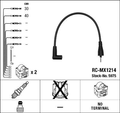 NGK Kit de câbles d'allumage numéro de l'article: 5975 à bon prix