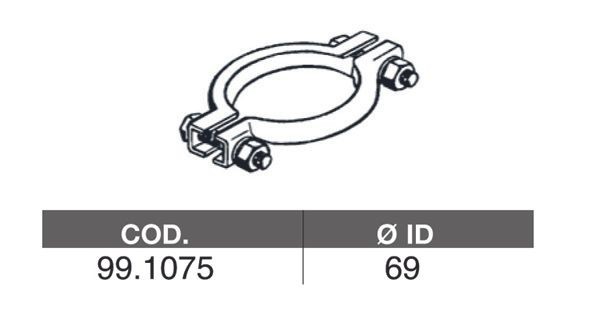 ASSO Exhaust clamp Article number: 99.1075 cheaply