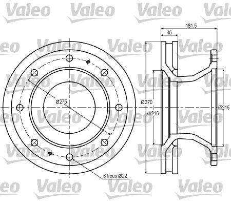 VALEO Bremžu diski raksta numurs: 187007 lēti