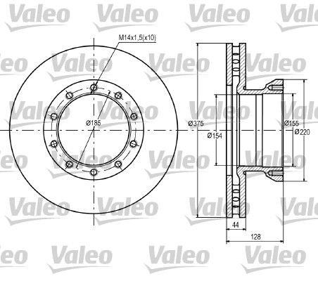VALEO Brake disc Article number: 187066 cheaply