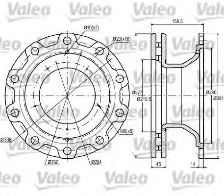 VALEO Brake disc Article number: 187067 cheaply