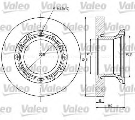 VALEO Bremsscheibe Artikelnummer: 187088 kaufen