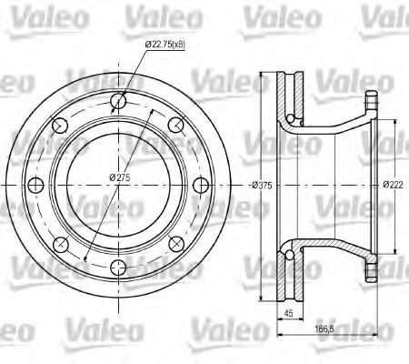 VALEO Спирачен диск артикулен номер: 187092 евтино